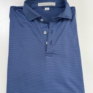 Holden & Bourne Men's Navy Striped Polo Shirt